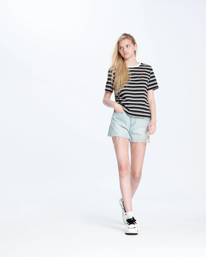 An image of a   72832 Stripe T-Shirt by  Mirra Masa