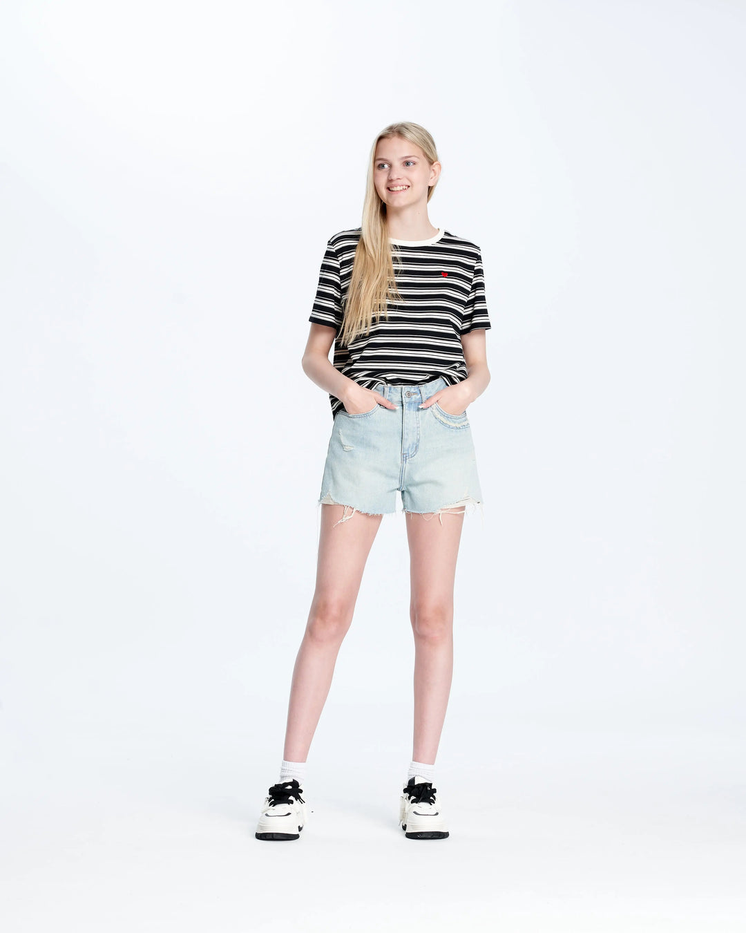 An image of a   72832 Stripe T-Shirt by  Mirra Masa