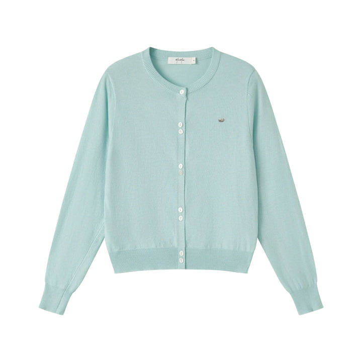 An image of a  Mint-Green-One-Size 7965C Cardigan by  Mirra Masa