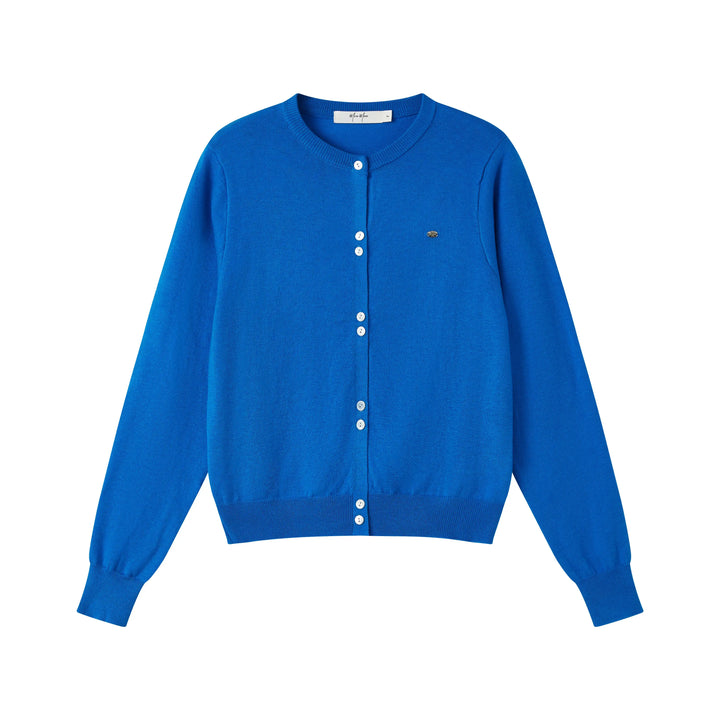 An image of a  Blue-One-Size 7965C Cardigan by  Mirra Masa