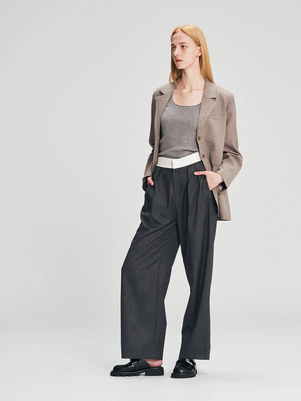 An image of a  Grey-Small 83228 Dress Pants by  Mirra Masa