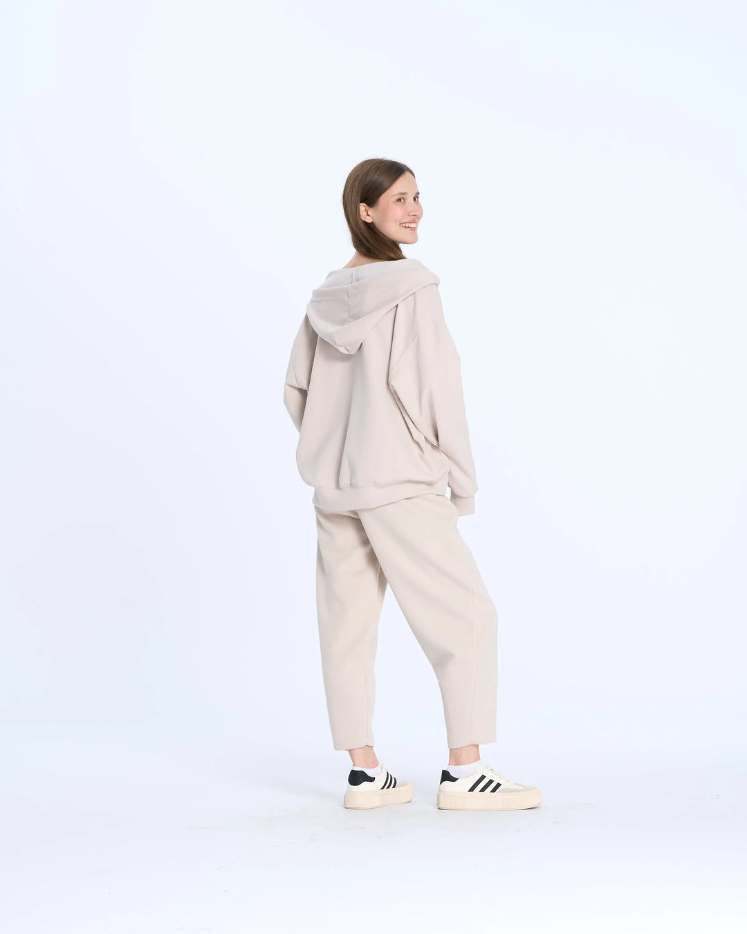 An image of a   8807 Layered Hoodie Top by  Mirra Masa