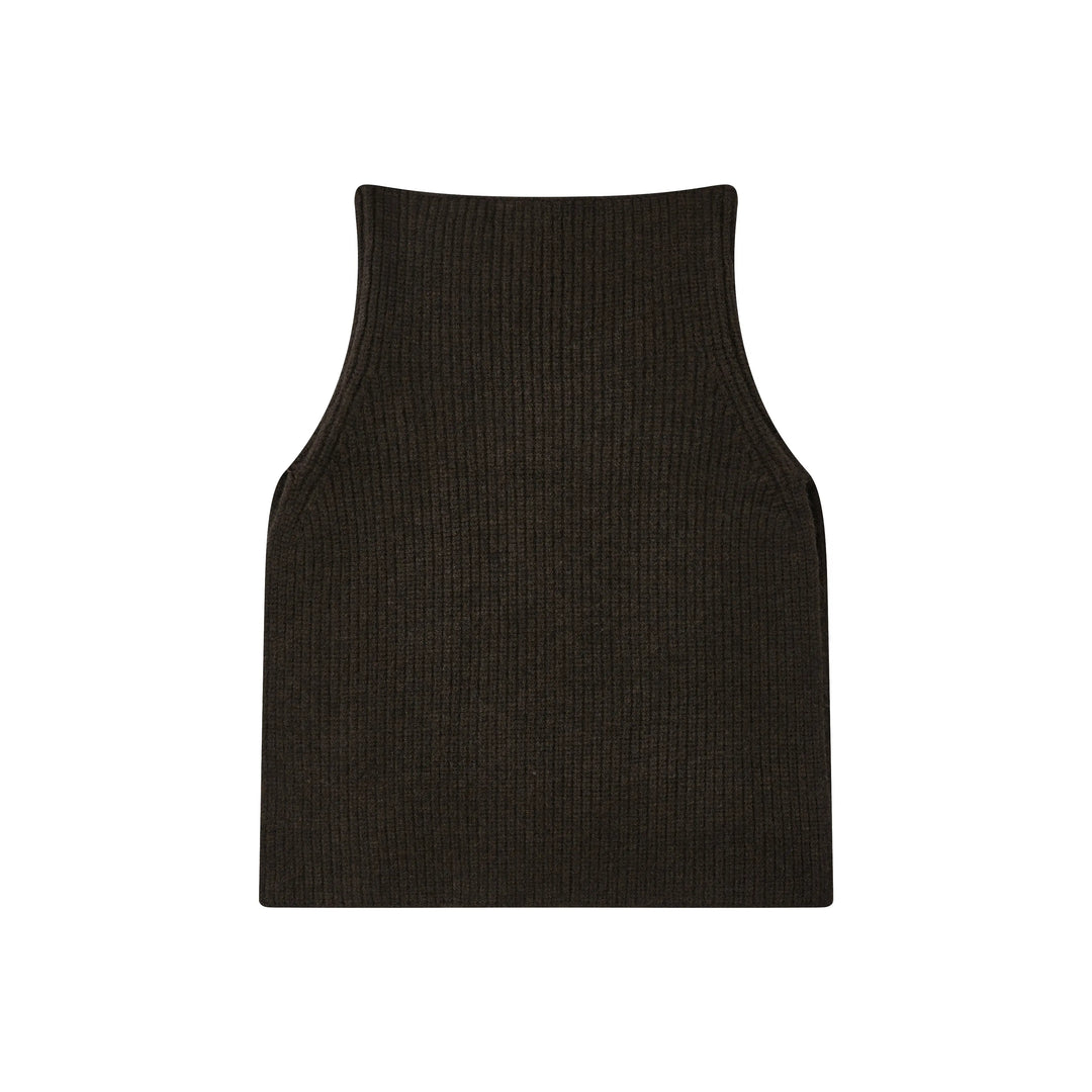 An image of a   9144D Wool Blend Turtleneck Poncho Scarf by  Mirra Masa