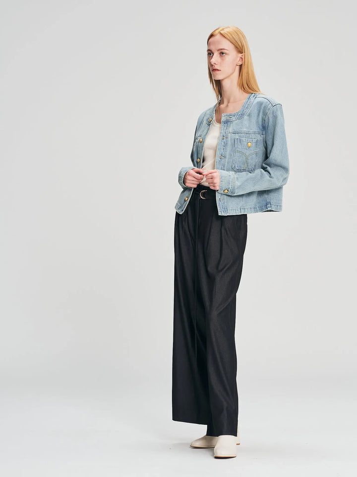 An image of a   A17167 Wide Leg Dress Pants by  Mirra Masa