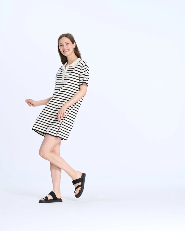 An image of a   BC1031 Polo Striped Knitted Dress by  Mirra Masa