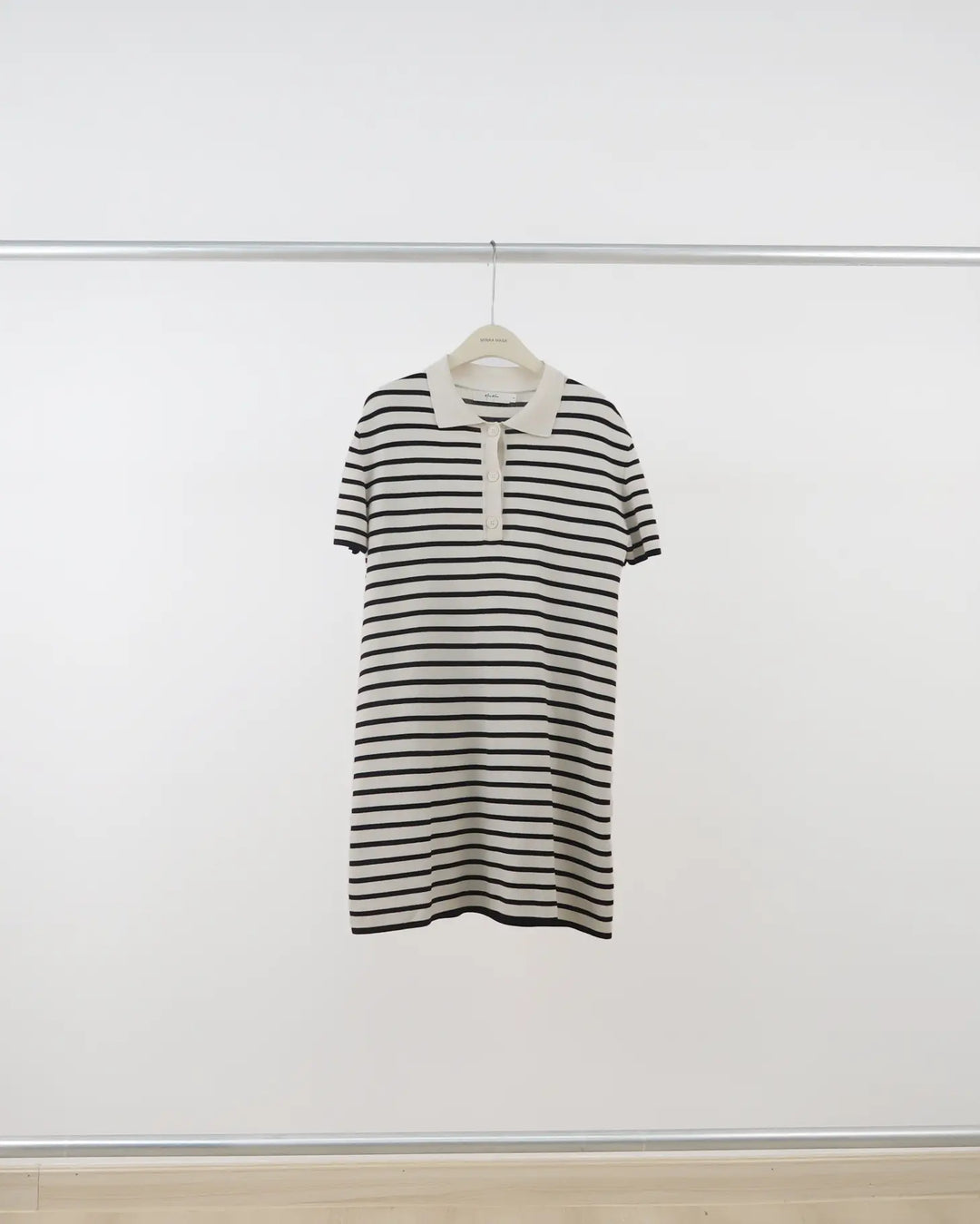 An image of a  Stripe-One-Size BC1031 Polo Top by  Mirra Masa