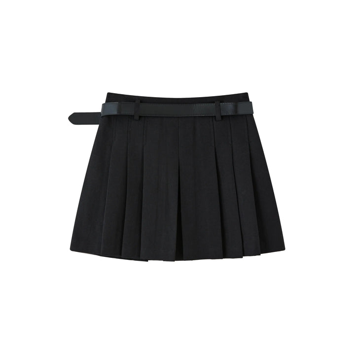 An image of a   C7021 Pleated Mini Skirt by  Mirra Masa