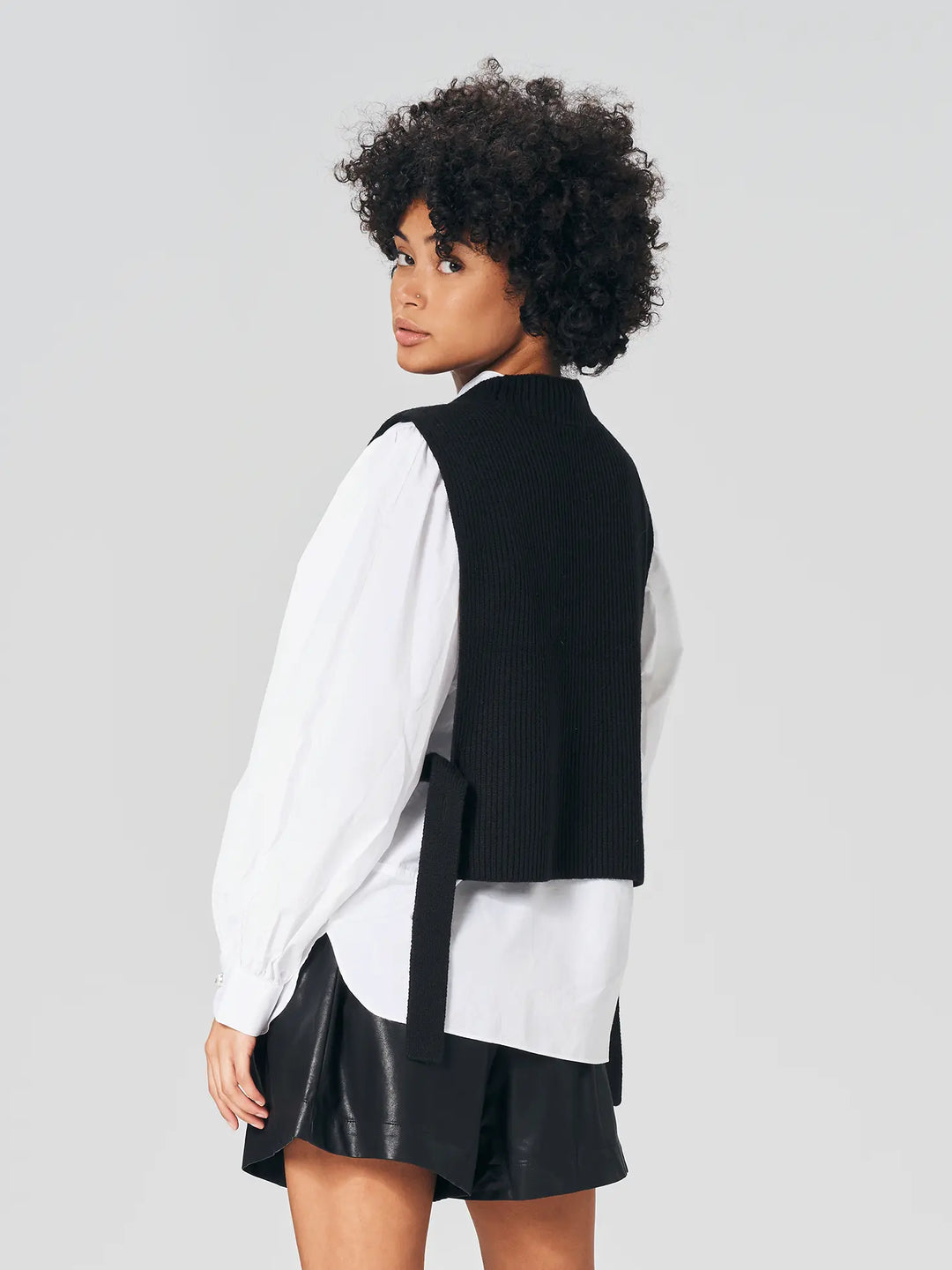 An image of a   CS001J Two-Piece Layered Shirt by  Mirra Masa