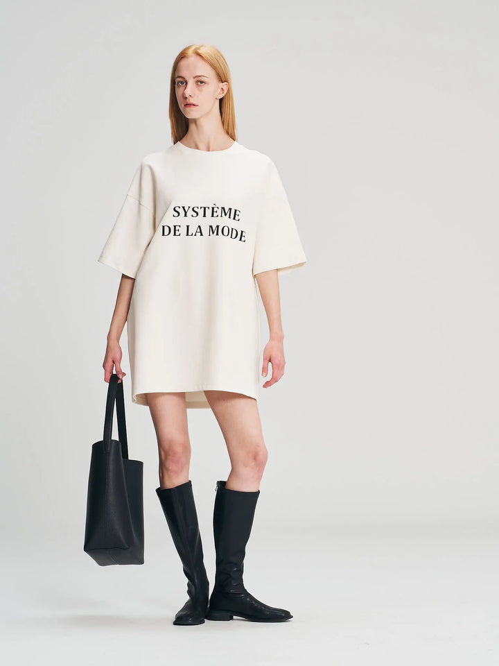 An image of a   D5392 Oversized Long T-Shirt by  Mirra Masa