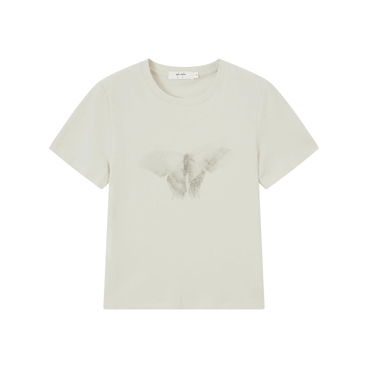 An image of a  Beige-One-Size D6298 T-Shirt by  Mirra Masa