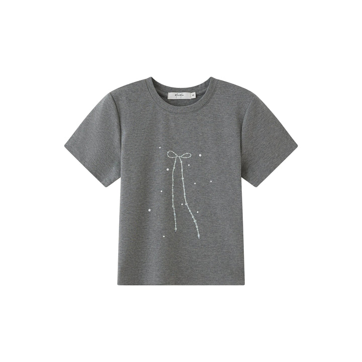 An image of a  Grey-Medium D6437 T-Shirt by  Mirra Masa