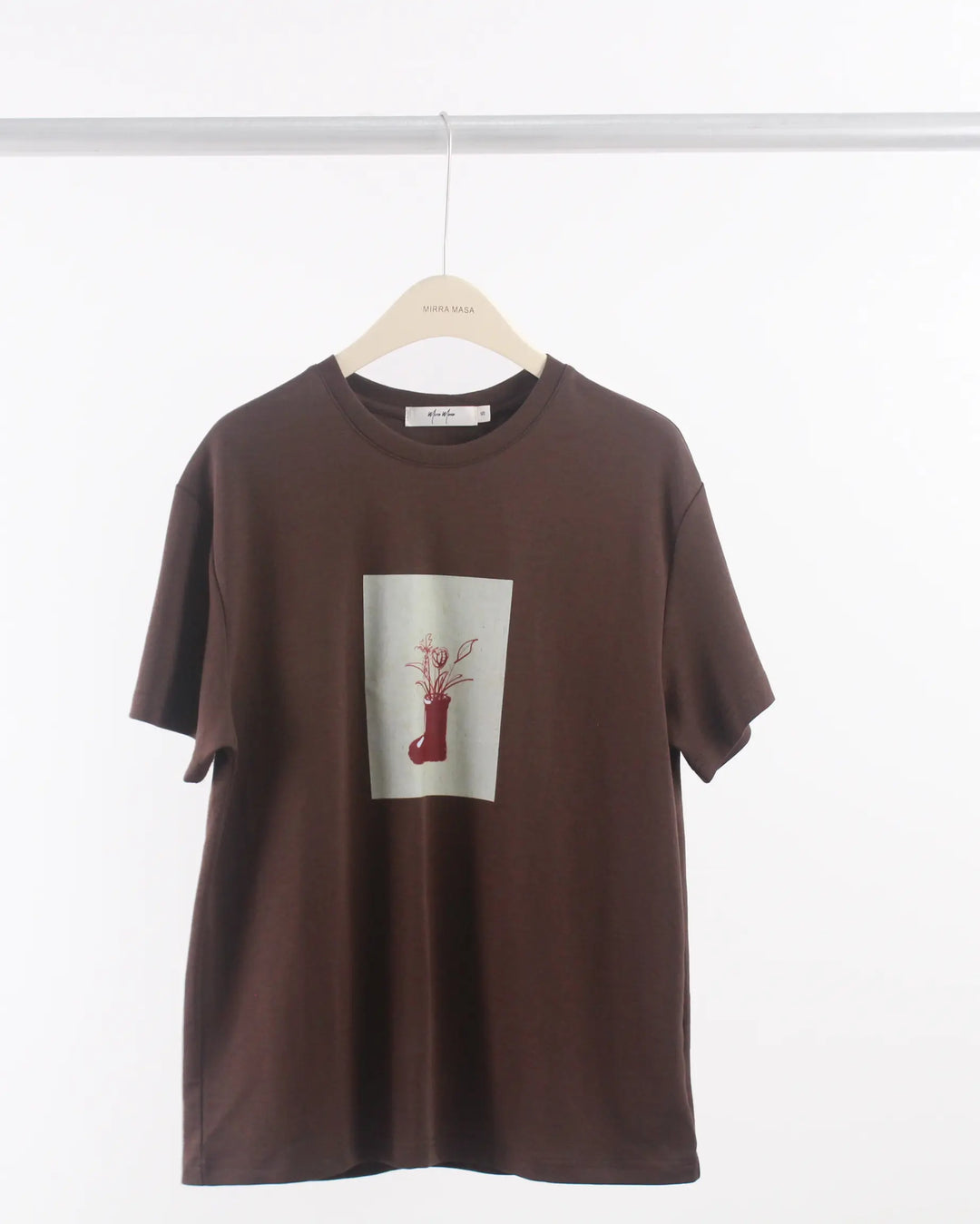 An image of a  Khaki-Medium D6615 Graphic T-Shirt by  Mirra Masa