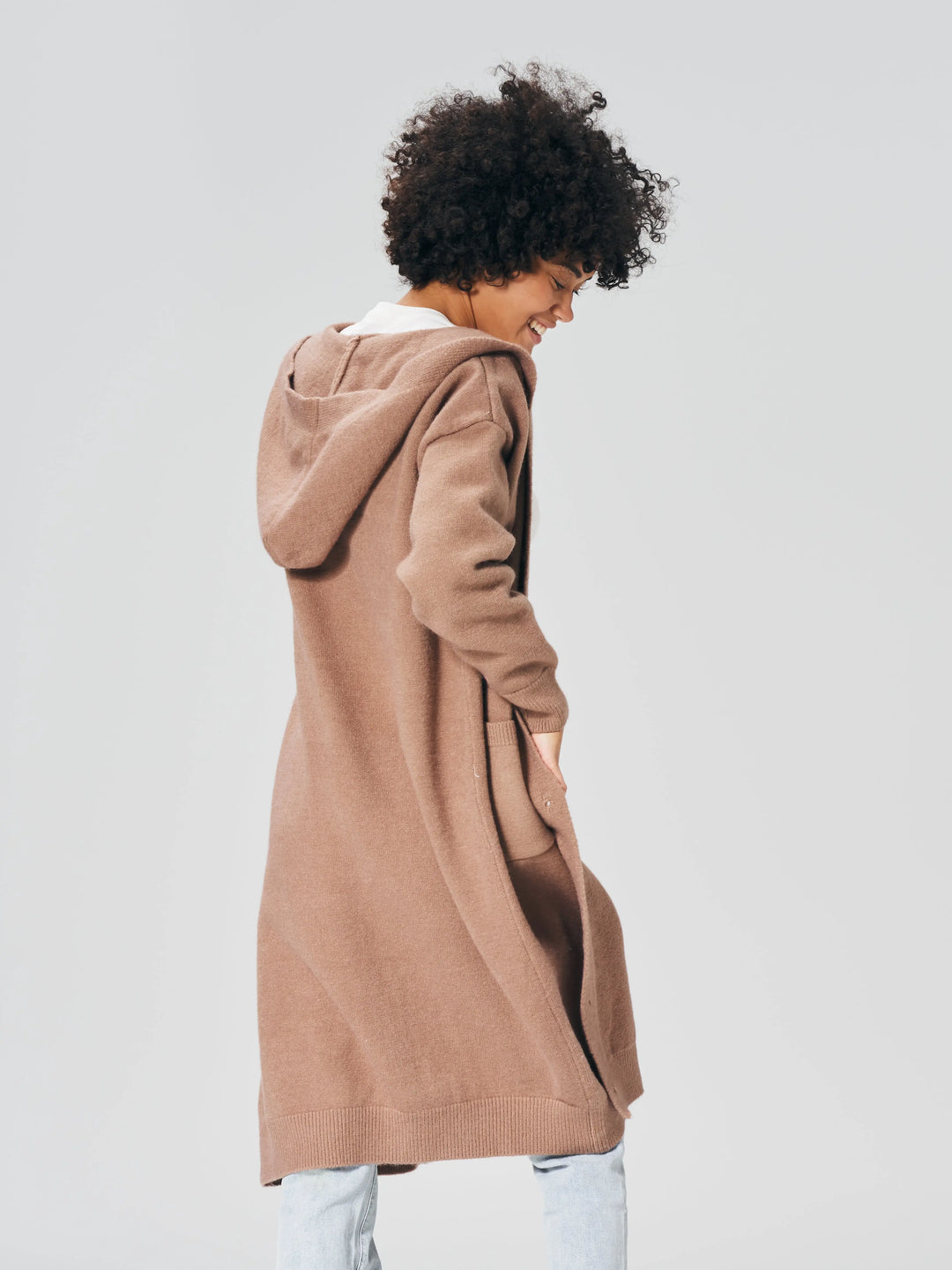 An image of a   F6866 Hooded Coat by  Mirra Masa