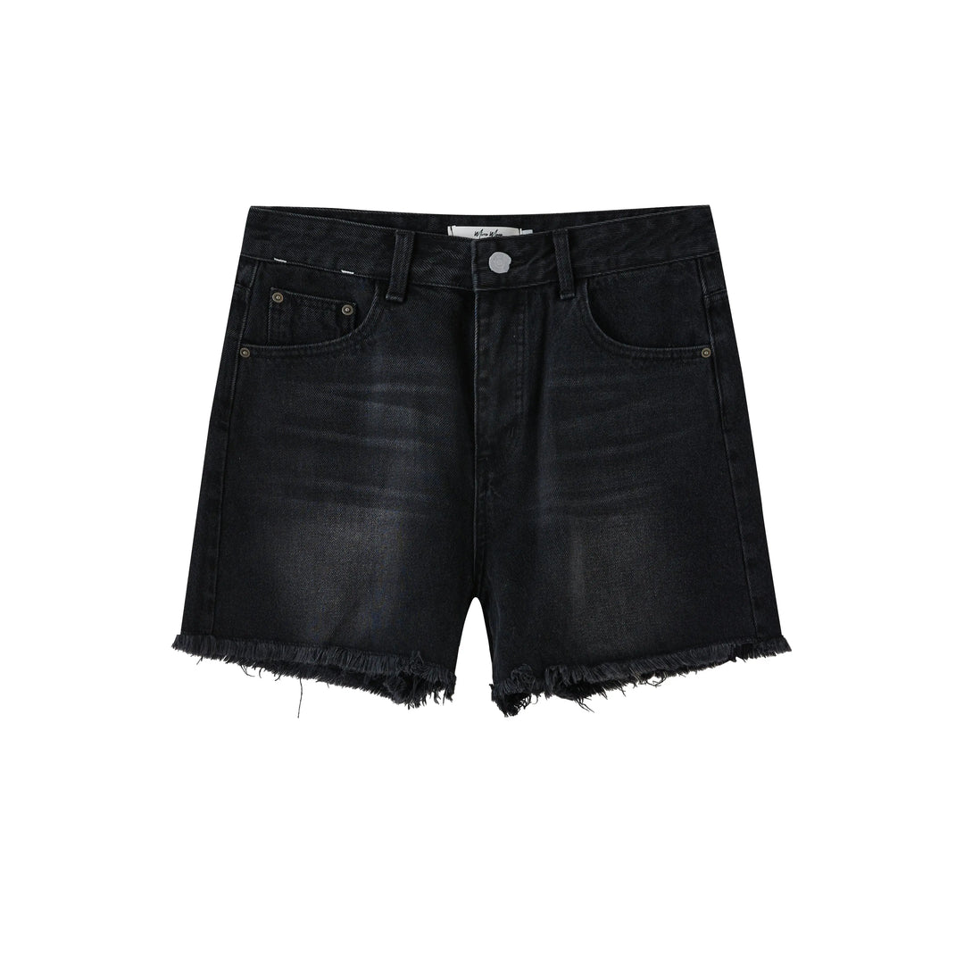 An image of a   HZ8911 Distressed Denim Shorts by  Mirra Masa