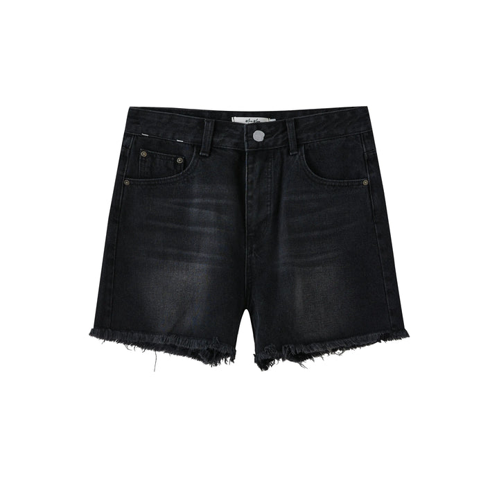 An image of a   HZ8911 Distressed Denim Shorts by  Mirra Masa