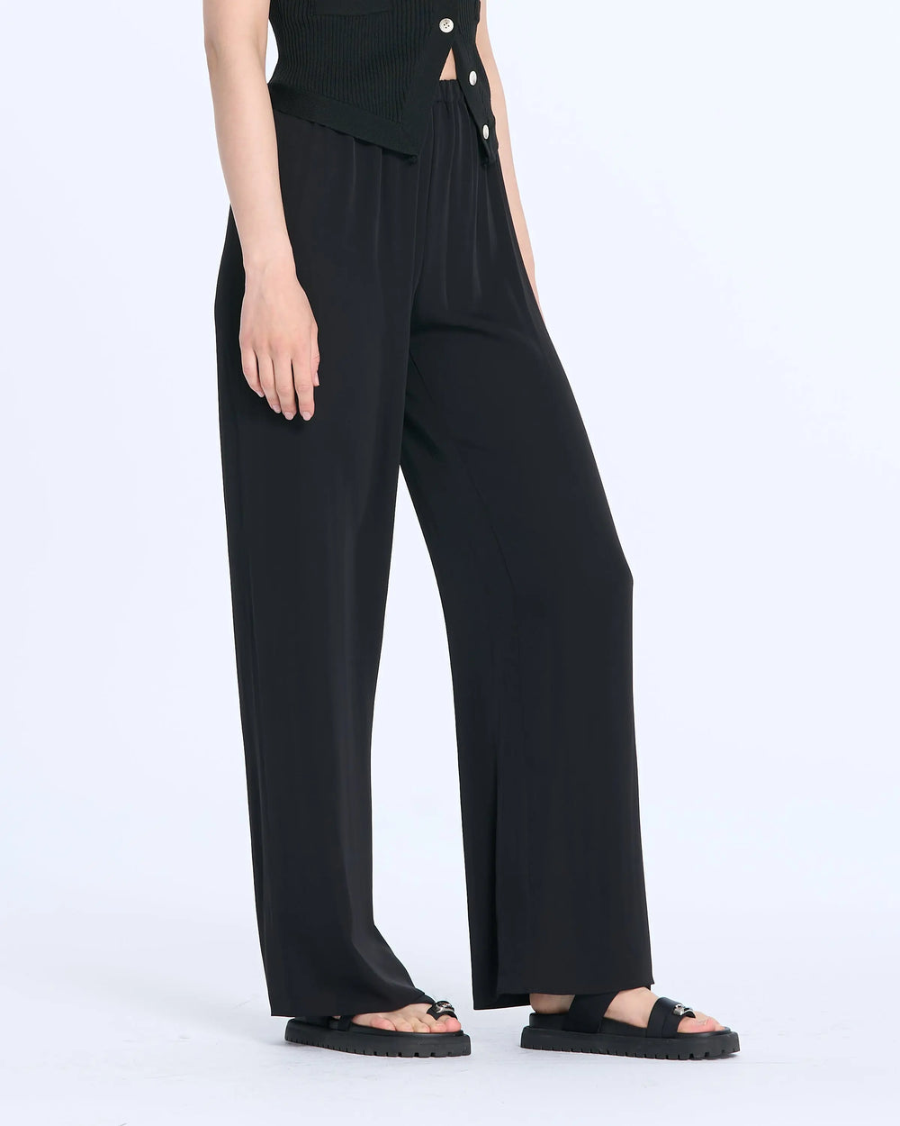 An image of a   K0431 Basic Wide Leg Pants by  Mirra Masa