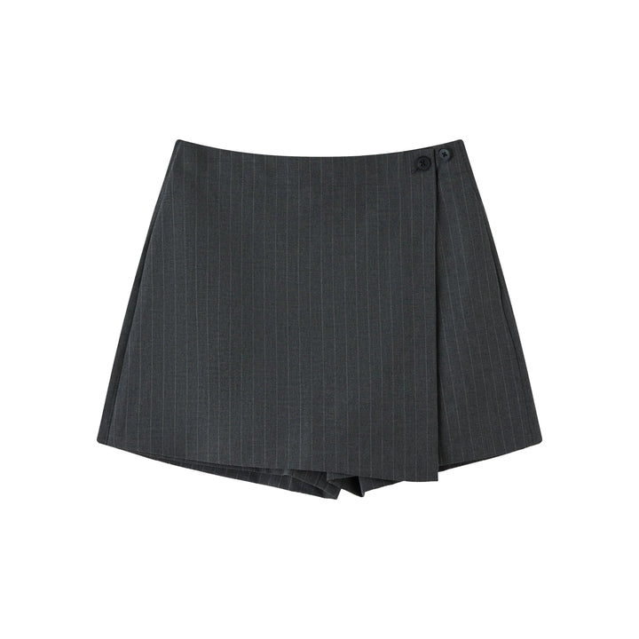 An image of a  Grey-Large K5579 Mini Skirt by  Mirra Masa