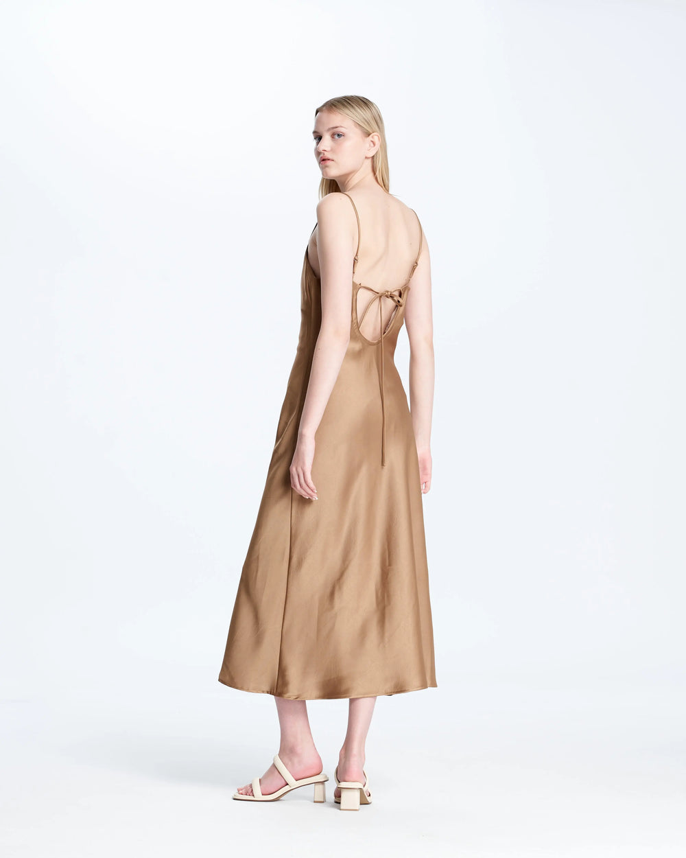 An image of a   M16679 Silky Slip Dress by  Mirra Masa