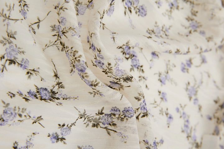 An image of a   M16749 Ruffled Floral Blouse by  Mirra Masa