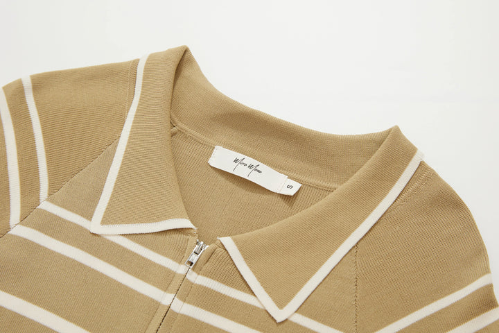 An image of a   N2C20 Cropped Polo Top by  Mirra Masa