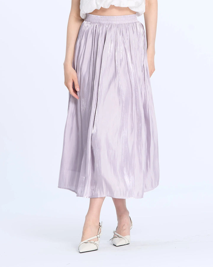 An image of a  Purple-Medium Q0669 Midi Skirts by  Mirra Masa