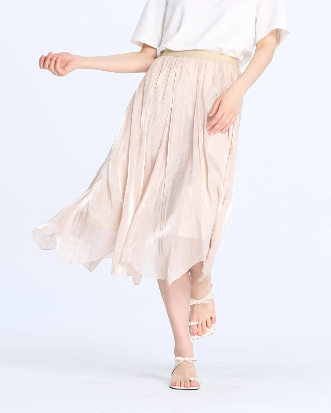 An image of a   Q3335 Midi Skirt by  Mirra Masa