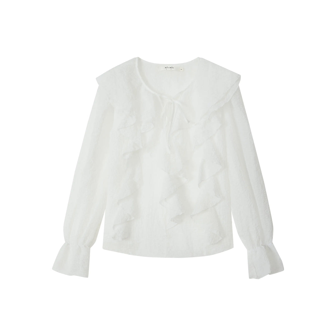 An image of a   S8805 Ruffled Blouse by  Mirra Masa