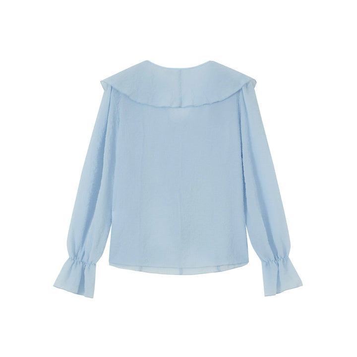 An image of a   S8805 Ruffled Blouse by  Mirra Masa