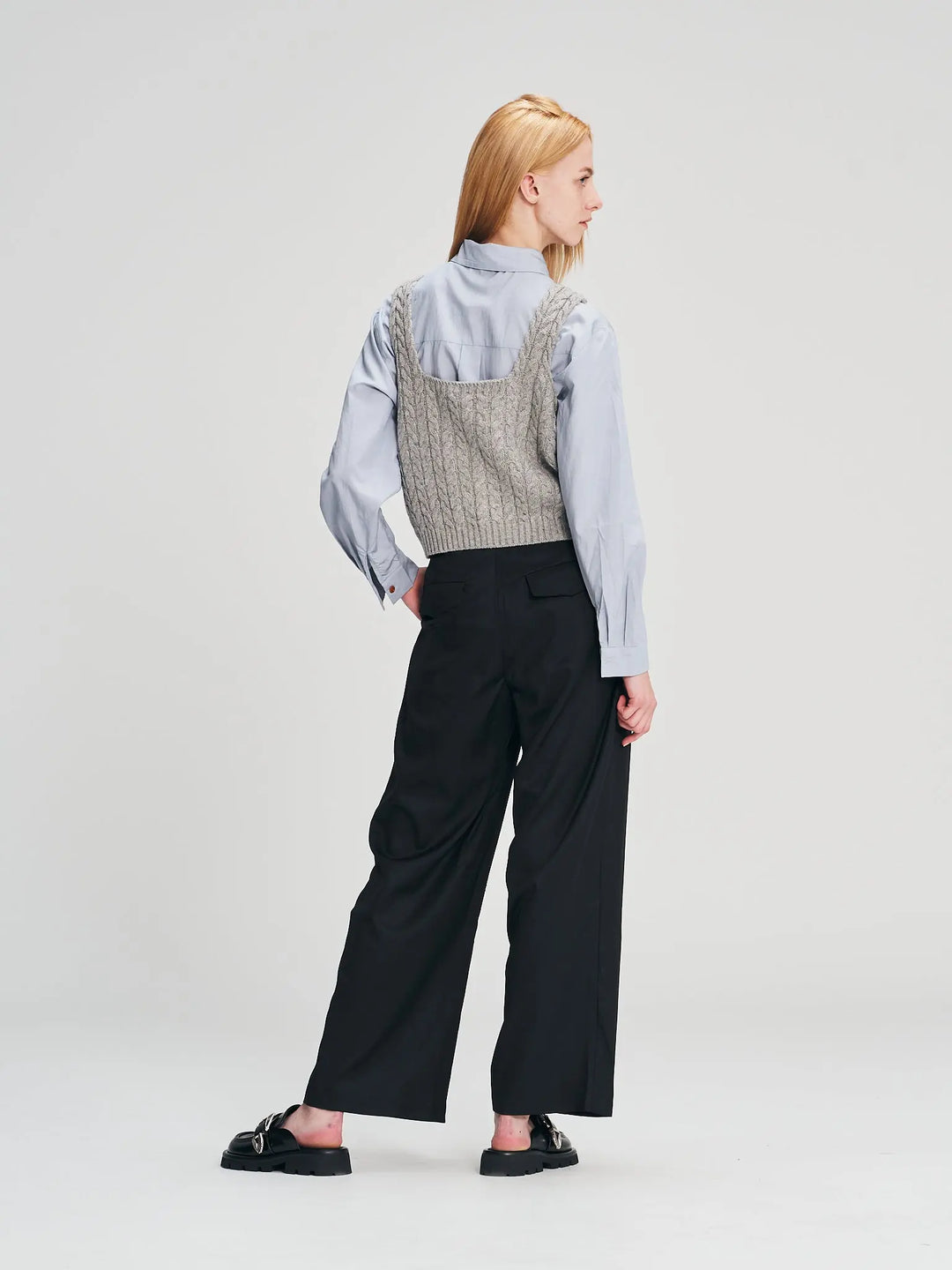 An image of a   T2870 Knit Crop Top by  Mirra Masa