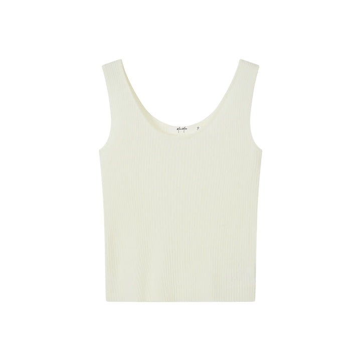 An image of a  White-One-Size T3276 Essential Tank Top by  Mirra Masa