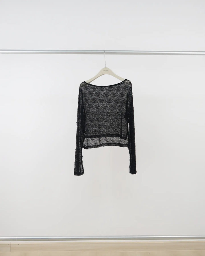 An image of a  Black-One-Size U753 Knit Top by  Mirra Masa