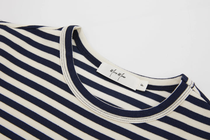 An image of a   U8507 Stripe T-Shirt by  Mirra Masa