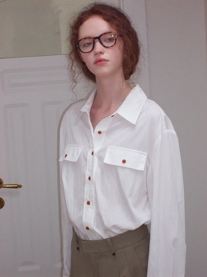 An image of a   YT3066 Front Flap Shirt by  Mirra Masa